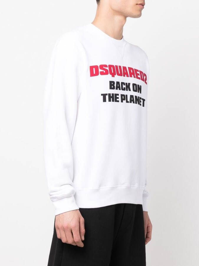 Dsquared2 Sweater met tekst Wit