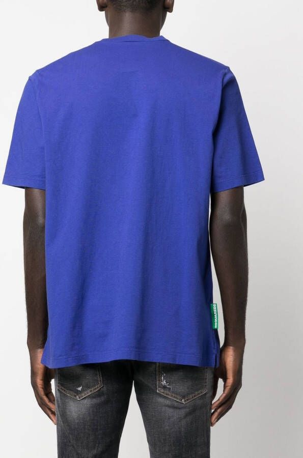 DSQUARED2 T-shirt met grafische print Blauw