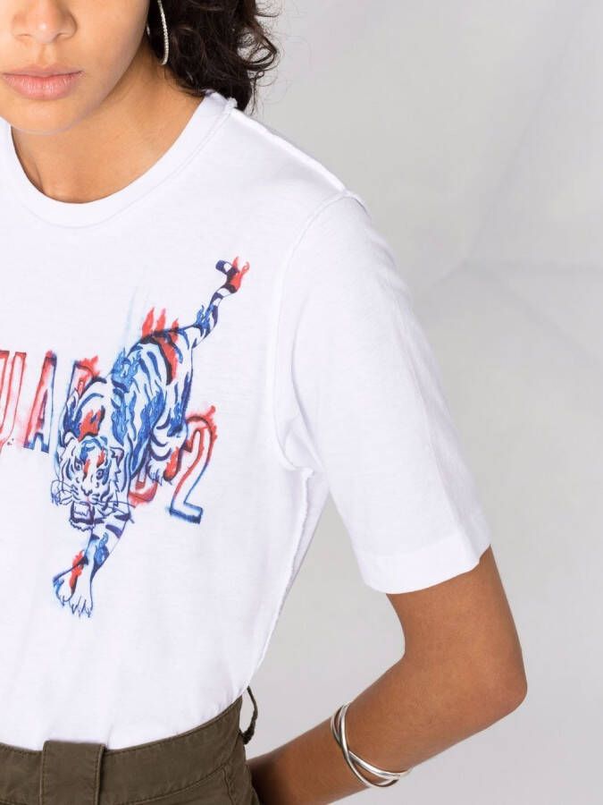 DSQUARED2 T-shirt met logo Wit