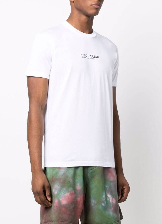 DSQUARED2 T-shirt met logo Wit