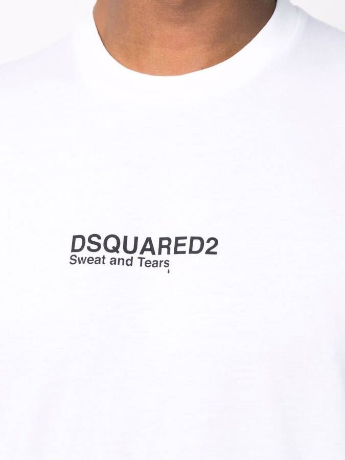 DSQUARED2 T-shirt met logo Wit