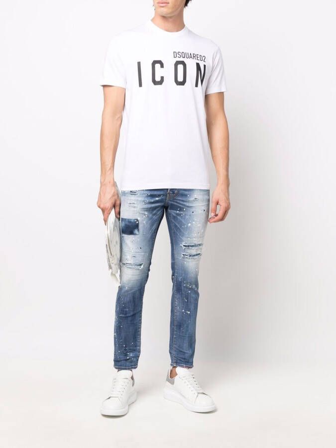 DSQUARED2 T-shirt met logo Wit