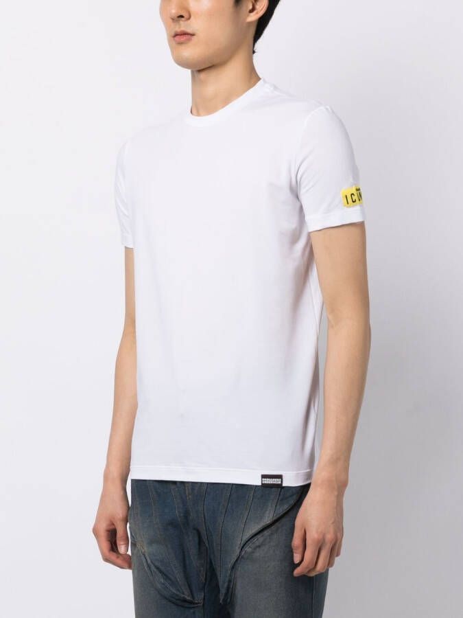 DSQUARED2 T-shirt met logopatch Wit