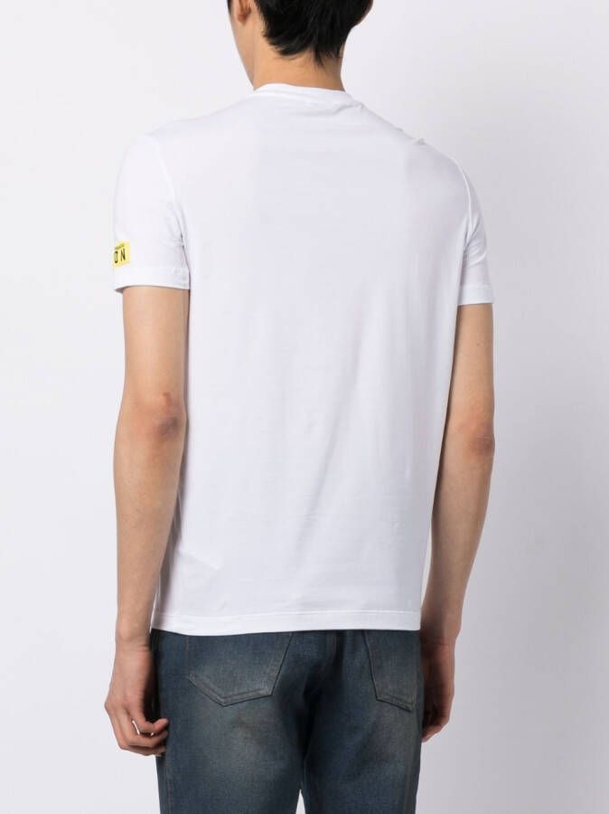 DSQUARED2 T-shirt met logopatch Wit