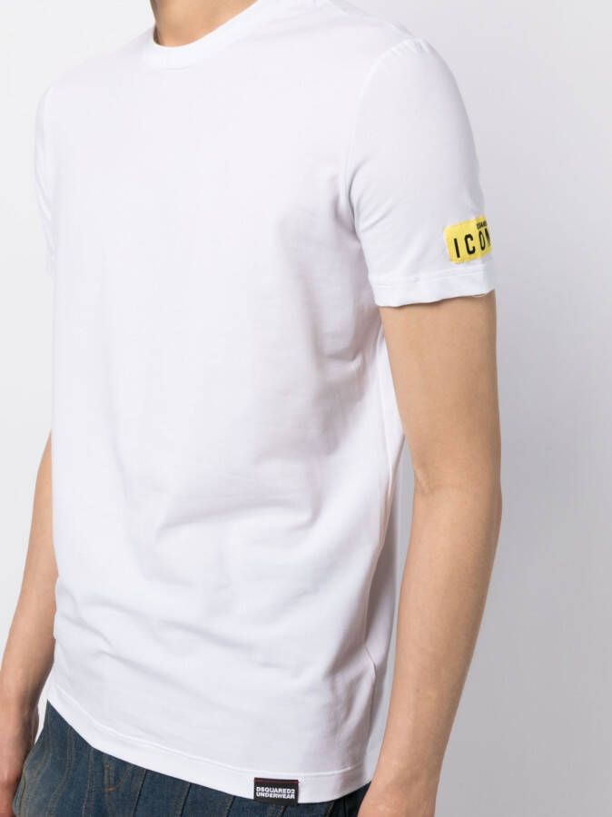 DSQUARED2 T-shirt met logopatch Wit