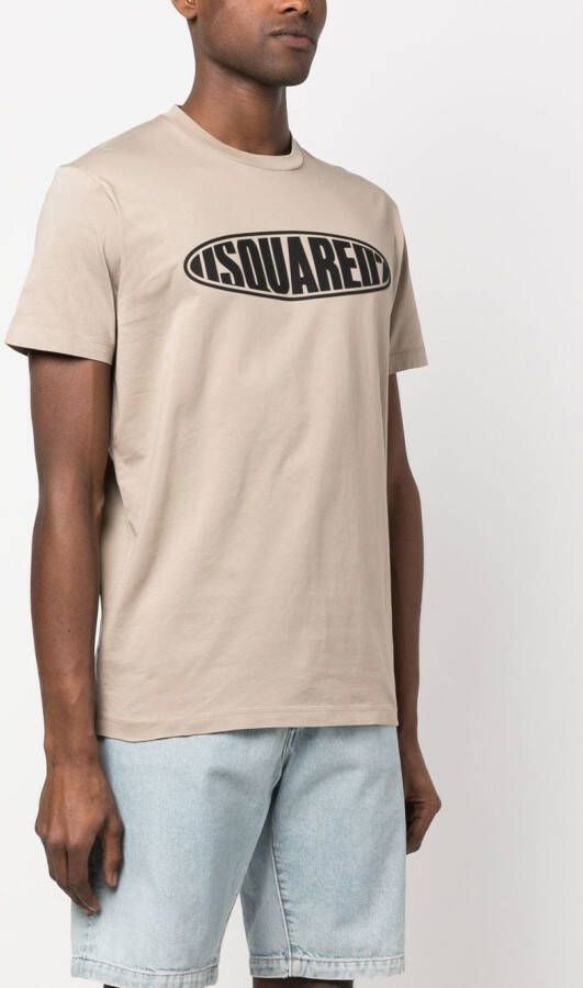 Dsquared2 T-shirt met logoprint Beige