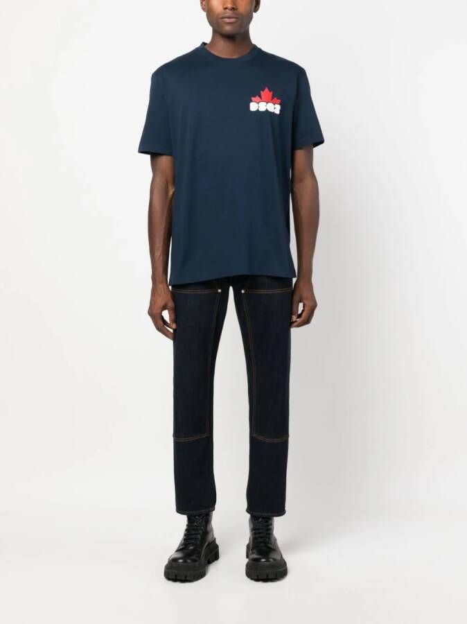 DSQUARED2 T-shirt met logoprint Blauw