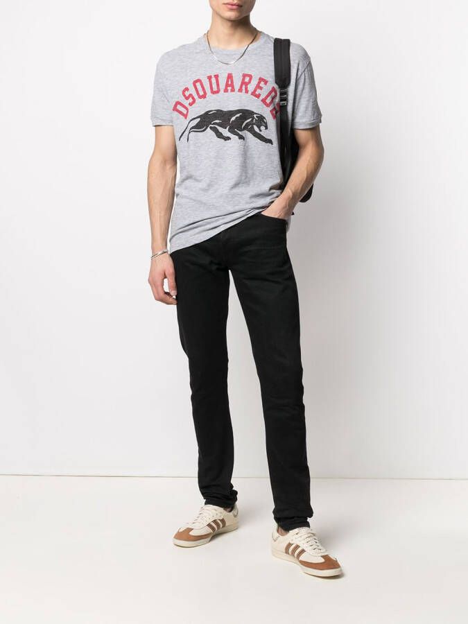 DSQUARED2 T-shirt met logoprint Grijs