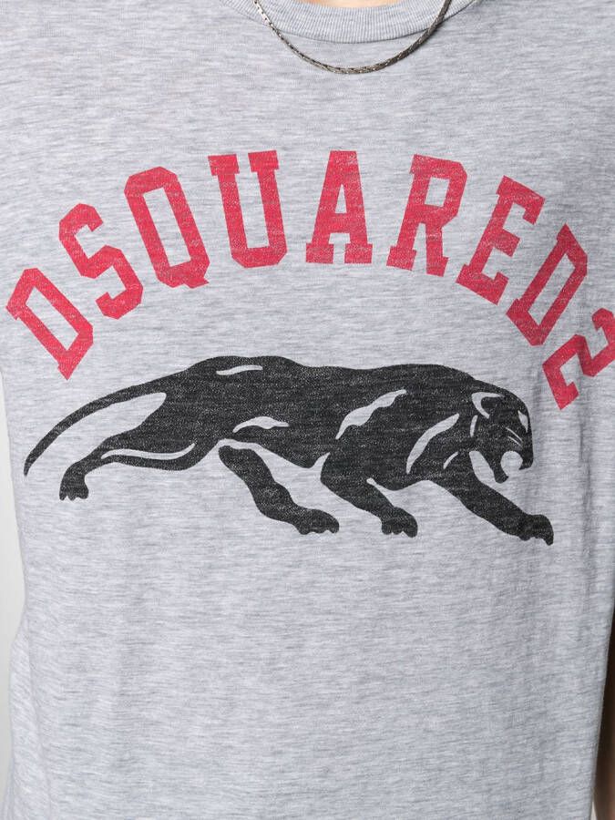 DSQUARED2 T-shirt met logoprint Grijs