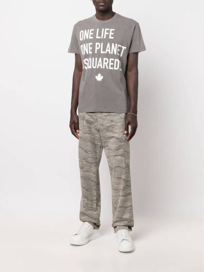 DSQUARED2 T-shirt met logoprint Grijs
