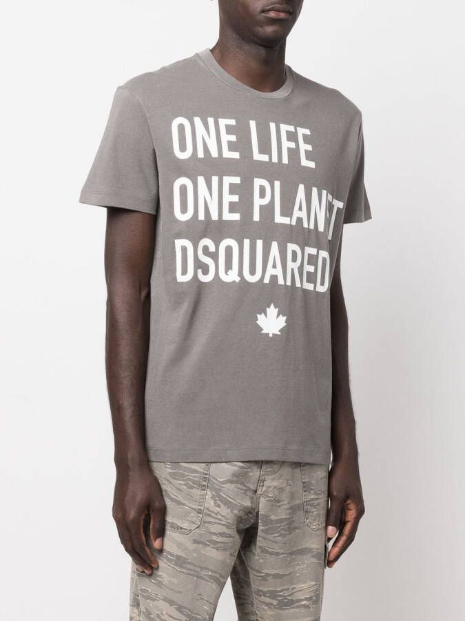 DSQUARED2 T-shirt met logoprint Grijs