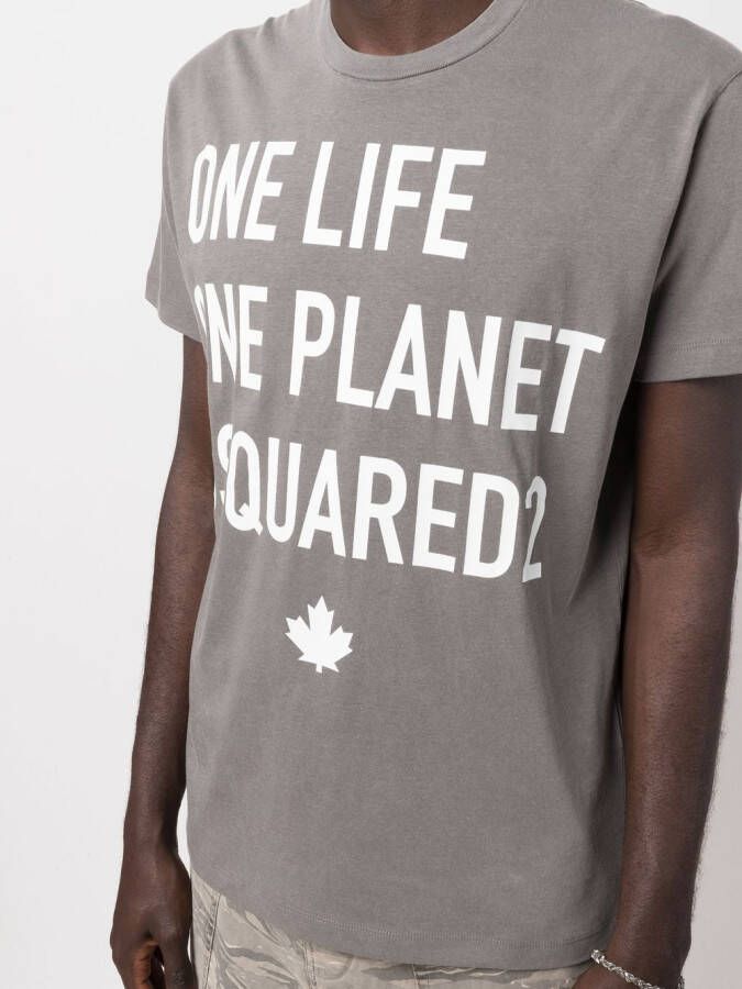 DSQUARED2 T-shirt met logoprint Grijs