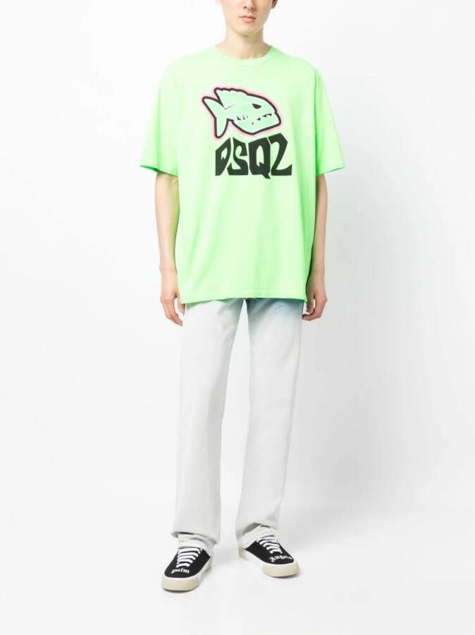 DSQUARED2 T-shirt met logoprint Groen