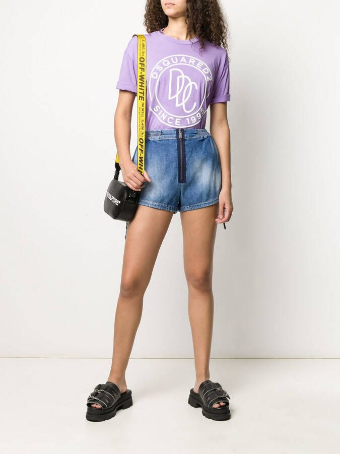 DSQUARED2 T-shirt met logoprint Paars