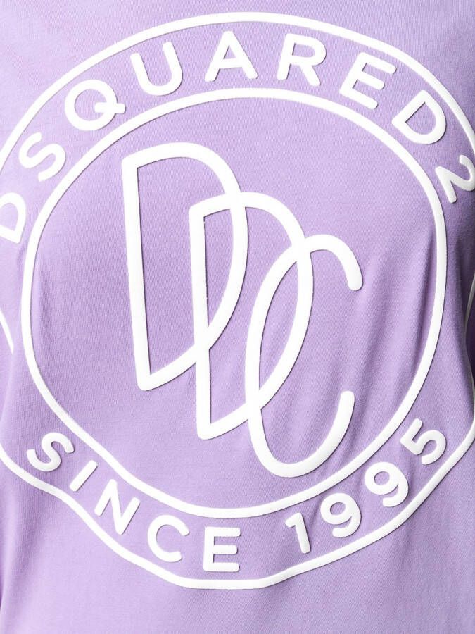 DSQUARED2 T-shirt met logoprint Paars