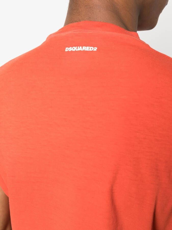 DSQUARED2 T-shirt met logoprint Rood