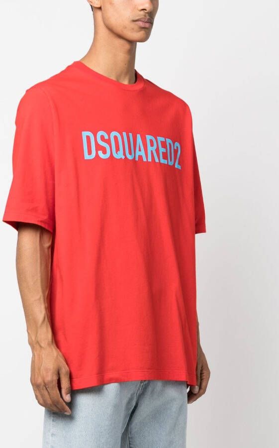 Dsquared2 T-shirt met logoprint Rood