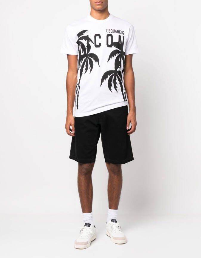 DSQUARED2 T-shirt met logoprint Wit