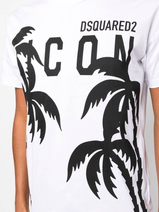 DSQUARED2 T-shirt met logoprint Wit
