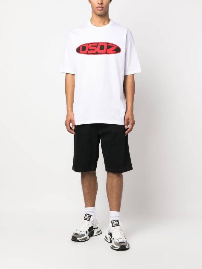 DSQUARED2 T-shirt met logoprint Wit