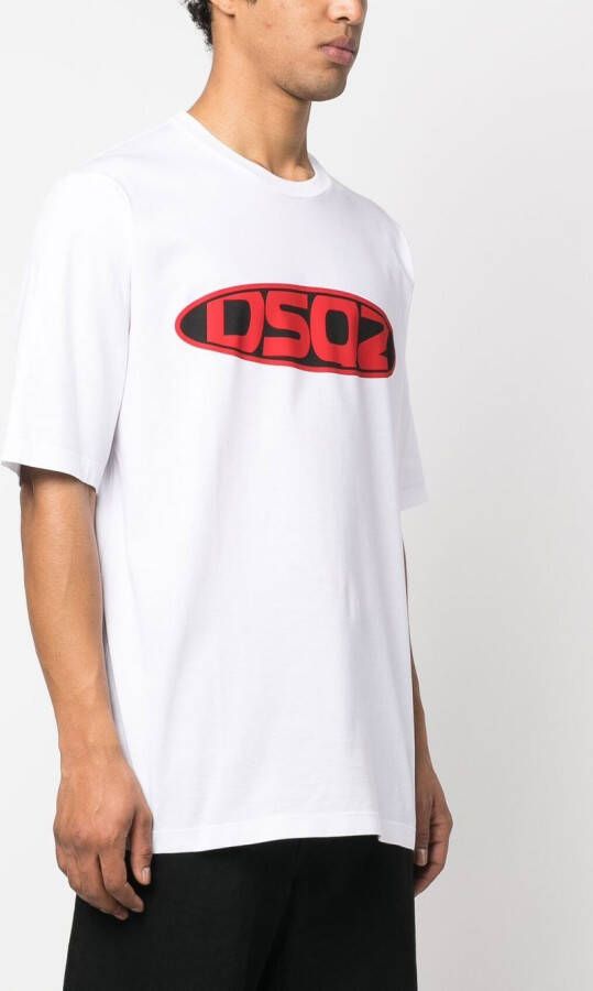 DSQUARED2 T-shirt met logoprint Wit