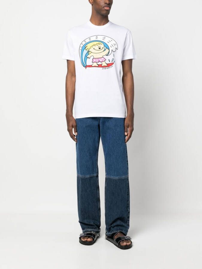 DSQUARED2 T-shirt met logoprint Wit