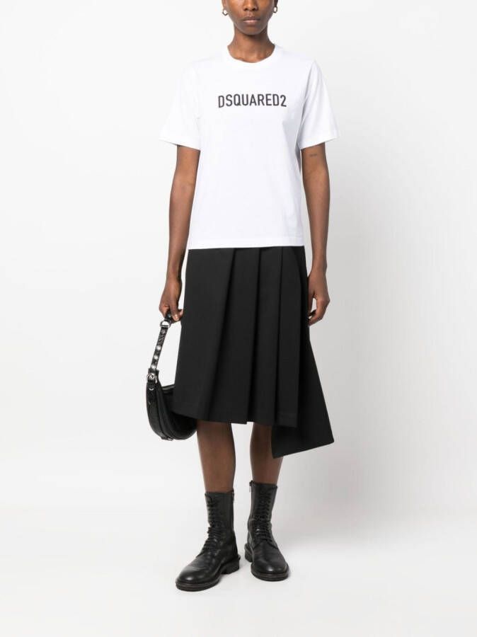DSQUARED2 T-shirt met logoprint Wit