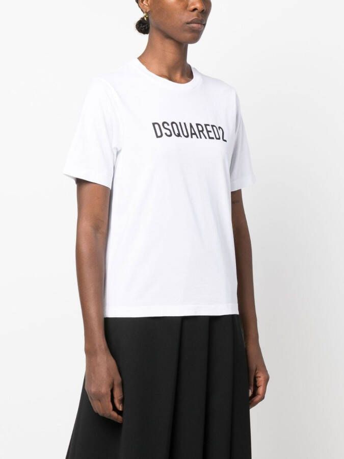 DSQUARED2 T-shirt met logoprint Wit