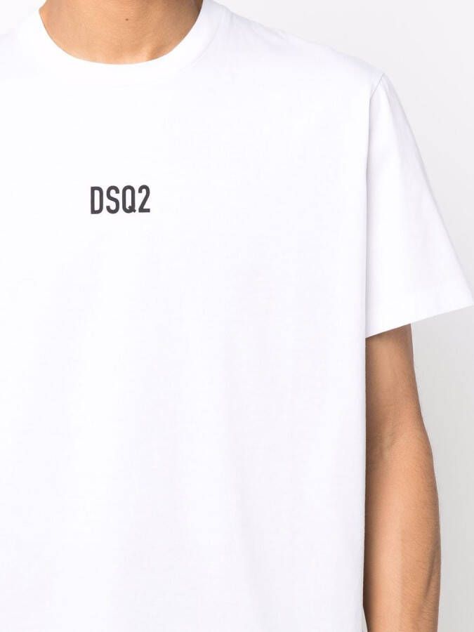 DSQUARED2 T-shirt met logoprint Wit