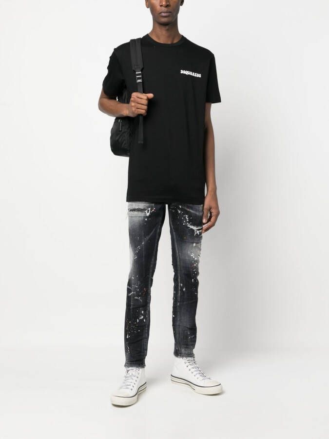 DSQUARED2 T-shirt met logoprint Zwart