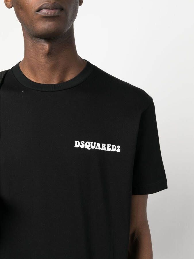 DSQUARED2 T-shirt met logoprint Zwart