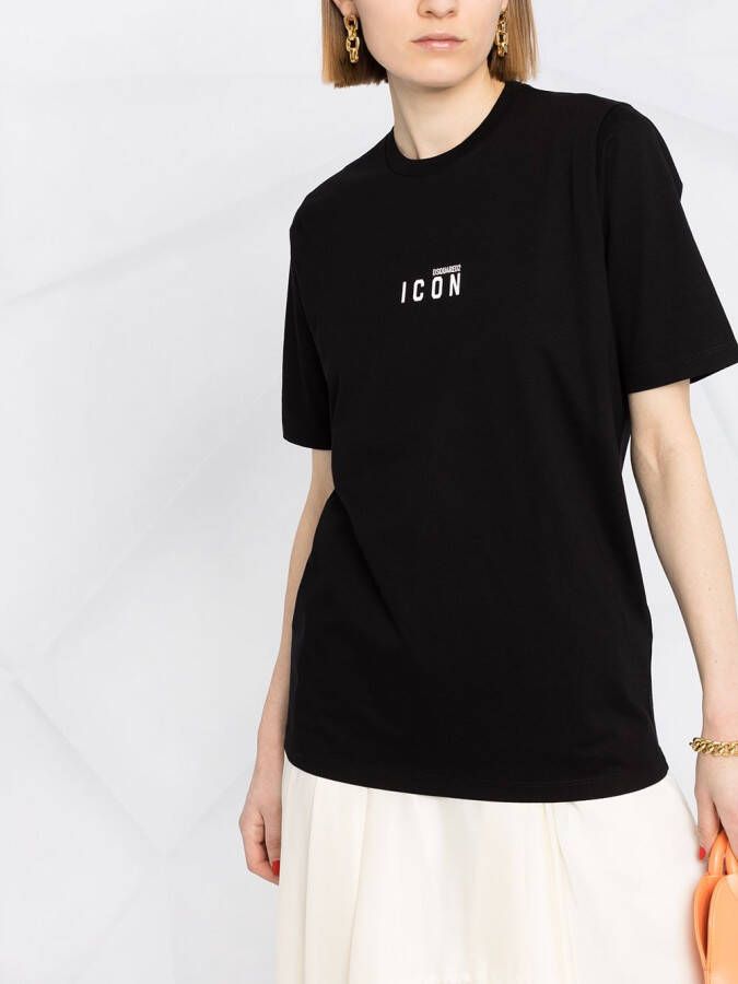 DSQUARED2 T-shirt met logoprint Zwart