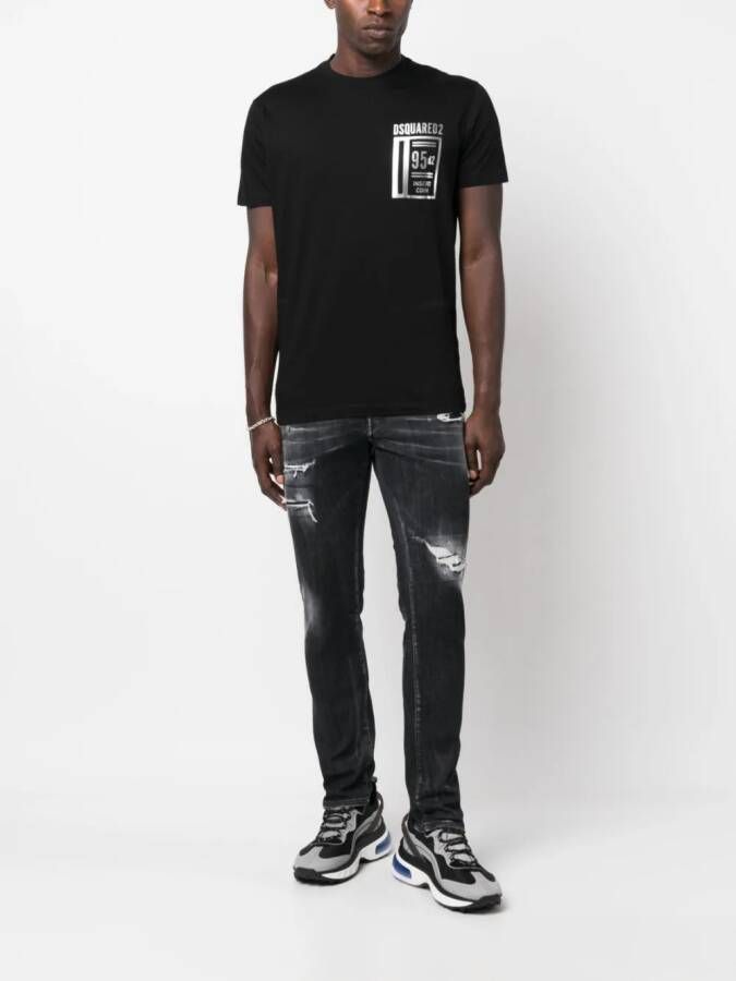 DSQUARED2 T-shirt met logoprint Zwart
