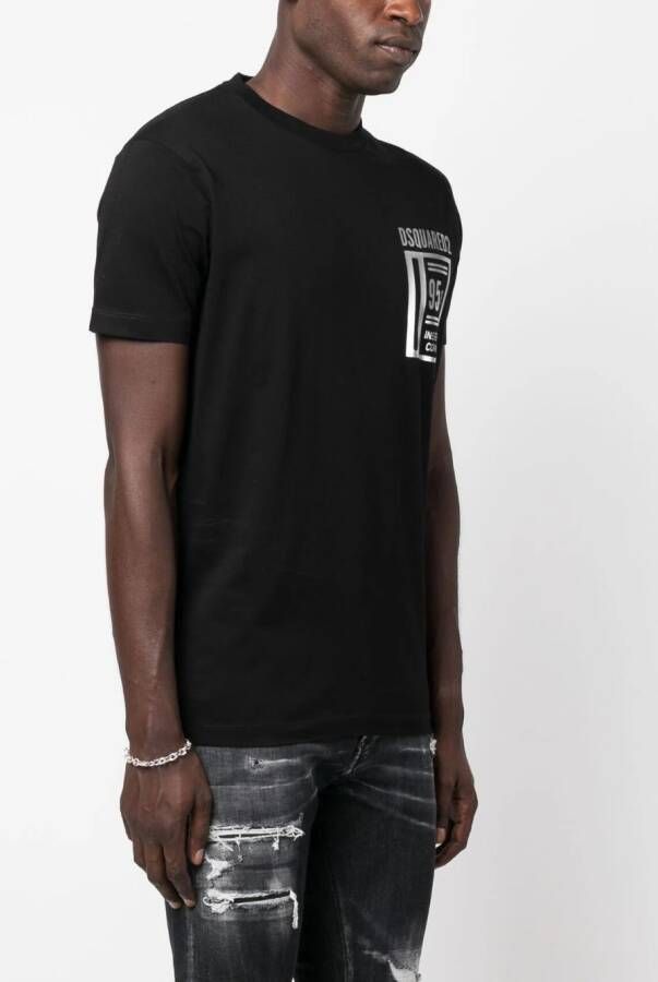 DSQUARED2 T-shirt met logoprint Zwart
