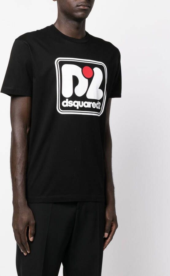 DSQUARED2 T-shirt met logoprint Zwart