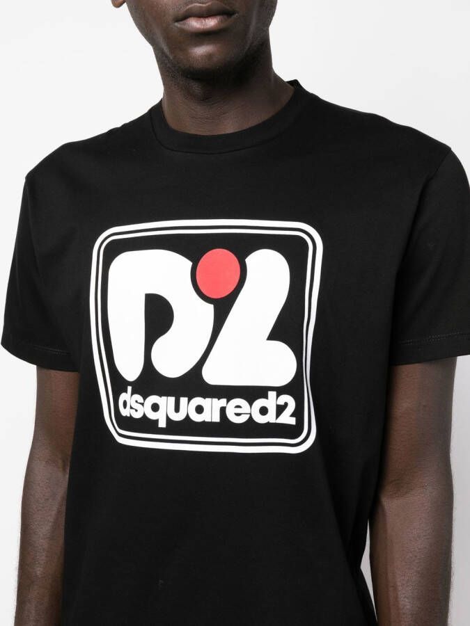 DSQUARED2 T-shirt met logoprint Zwart