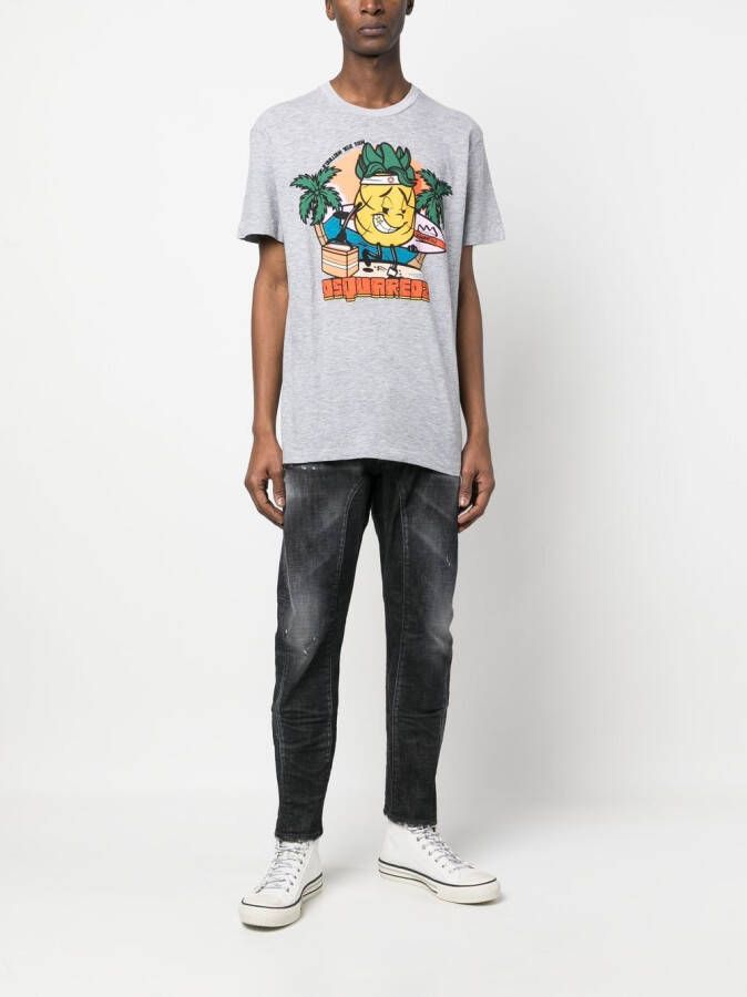 DSQUARED2 T-shirt met print Grijs