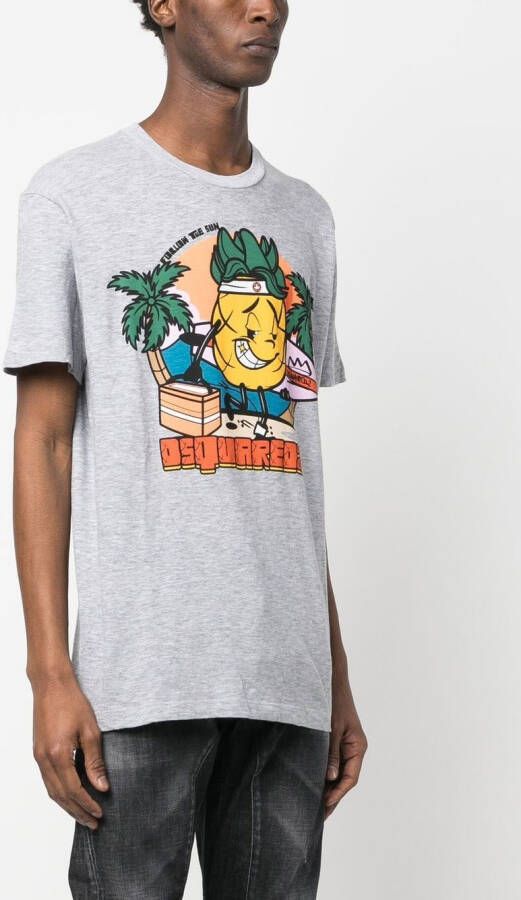 DSQUARED2 T-shirt met print Grijs
