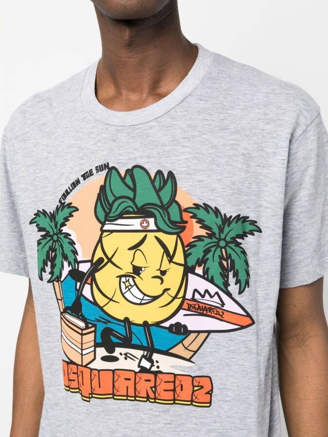 DSQUARED2 T-shirt met print Grijs