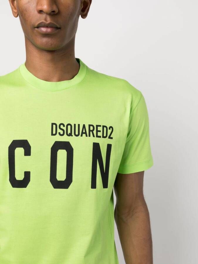 Dsquared2 T-shirt met print Groen