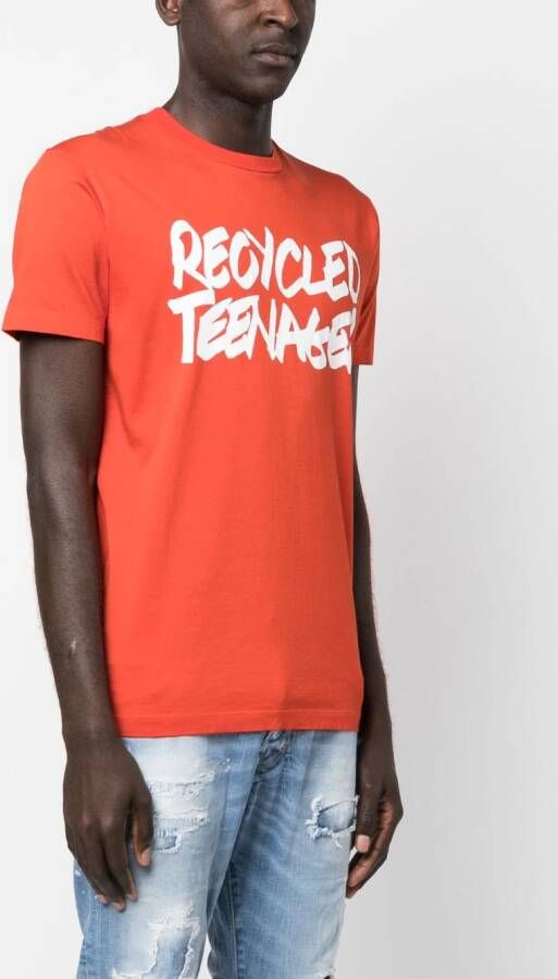 Dsquared2 T-shirt met print Rood