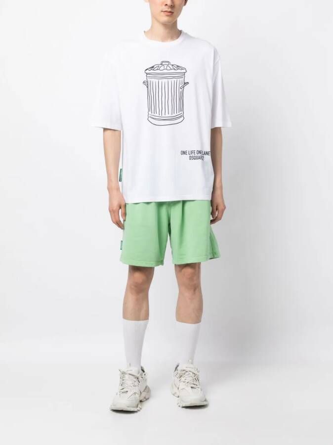DSQUARED2 T-shirt met print Wit