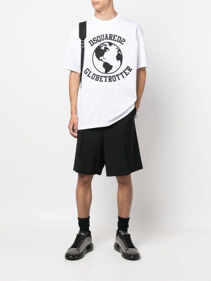 DSQUARED2 T-shirt met print Wit