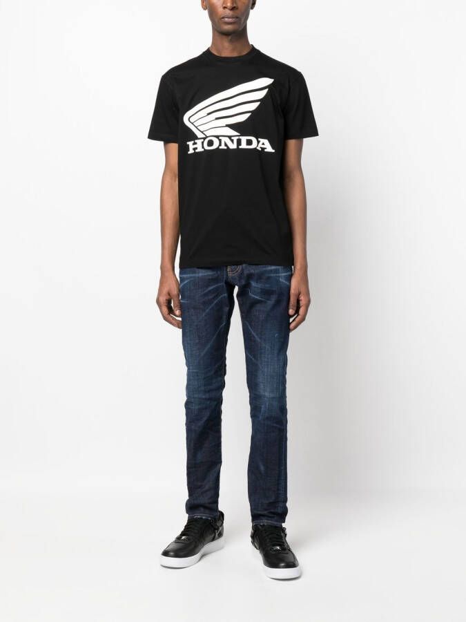 DSQUARED2 T-shirt met print Zwart