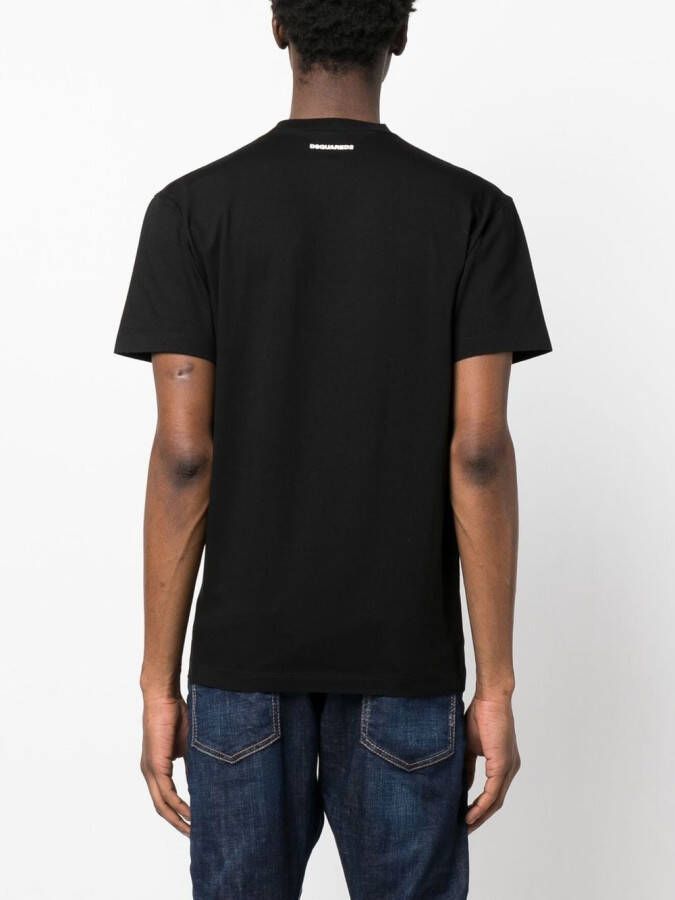 DSQUARED2 T-shirt met print Zwart