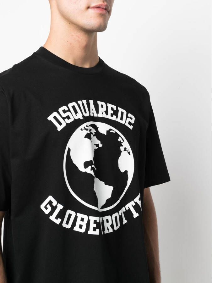 Dsquared2 T-shirt met ronde hals Zwart