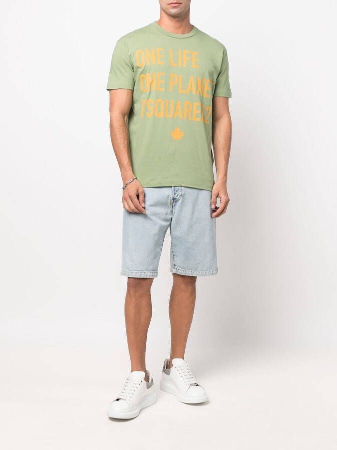 DSQUARED2 T-shirt met tekst Groen