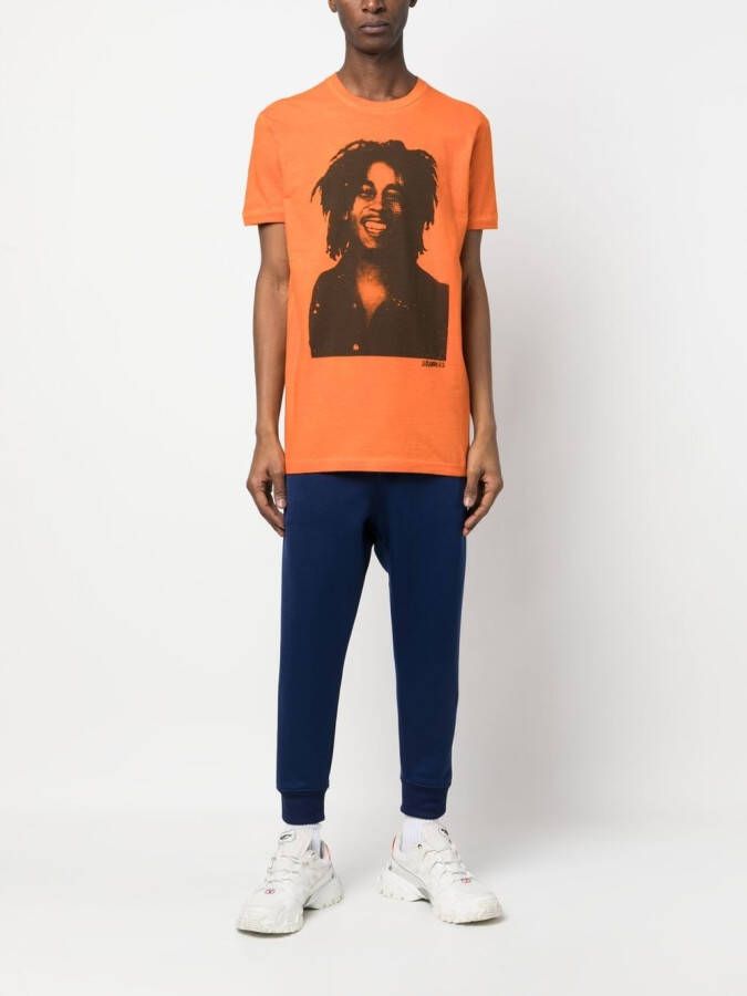Dsquared2 T-shirt met tekst Oranje