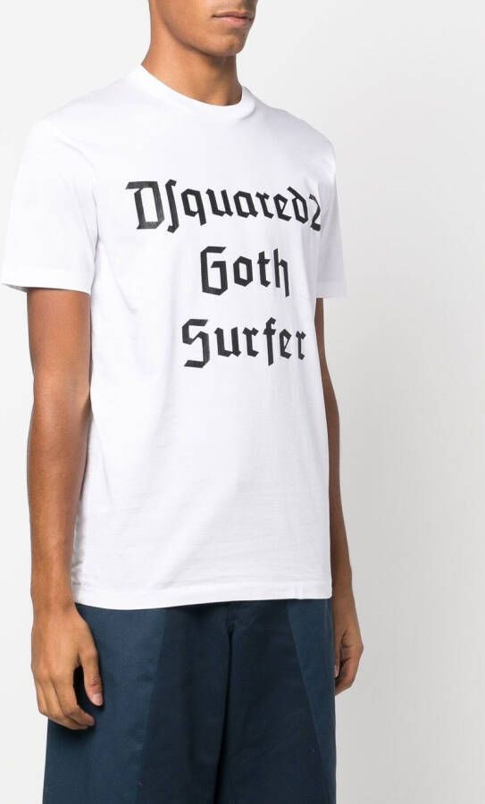 Dsquared2 T-shirt met tekst Wit