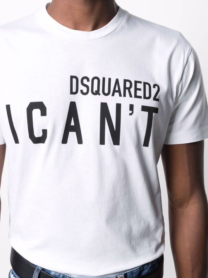 DSQUARED2 T-shirt met tekst Wit